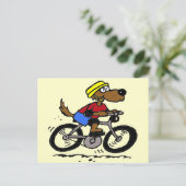 Dog on Bike Briefkaart (Staand voorkant)