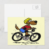 Dog on Bike Briefkaart (Voorkant / Achterkant)