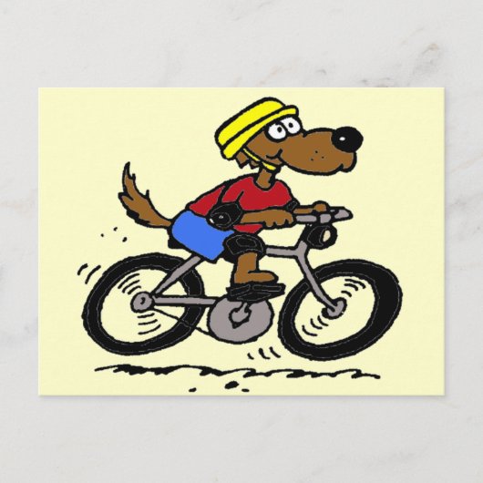 Dog on Bike Briefkaart (Voorkant)