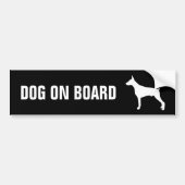 Dog on Board autosticker Bumpersticker (Voorkant)