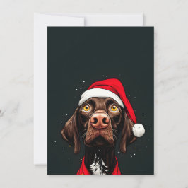 Dog on Christmas Cards Feestdagenkaart