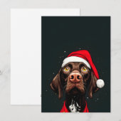 Dog on Christmas Cards Feestdagenkaart (Voorkant / Achterkant)