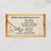 Dog on Leash Dog Walking Service Visitekaartje (Voorkant)