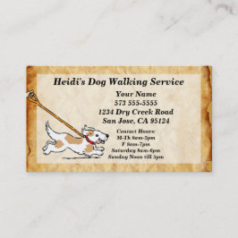 Dog on Leash Dog Walking Service Visitekaartje