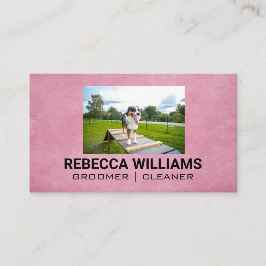 Dog on Obstacle Course Visitekaartje (Voorkant)