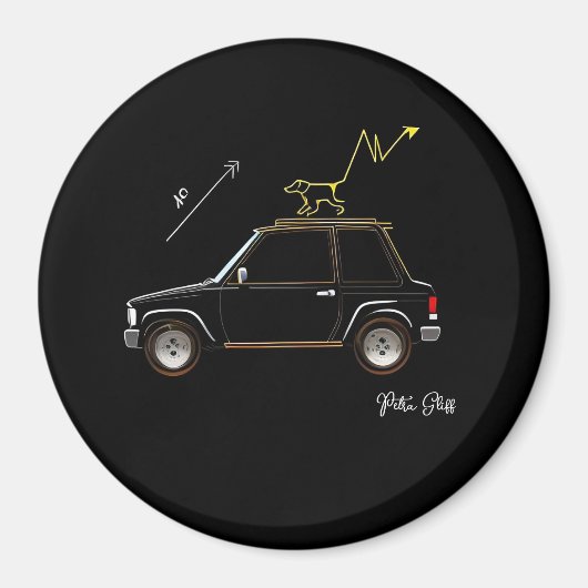 Dog on Wall Street Petra Gliff Magnet (Voorkant)