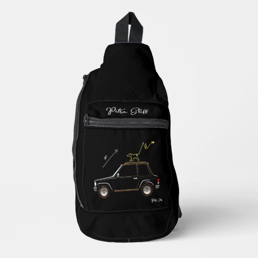 Dog on Wall Street Sling Bag (Voorkant)
