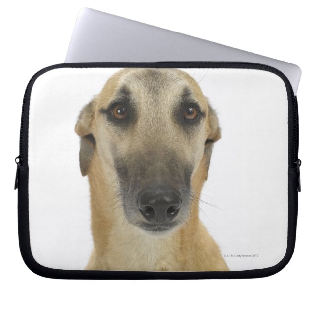 Dog on White 41 Laptop Sleeve (Voorkant)