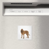 Dog on White 97 Magneet (Insitu (Vaatwasser))