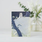 Dog onder Snowy Pines Briefkaart (Staand voorkant)