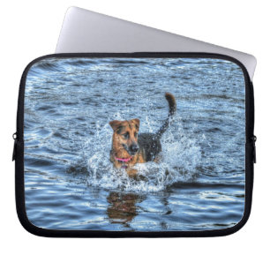 Dog-ontwerpen voor dichter- en dichter-liefhebbers laptop sleeve