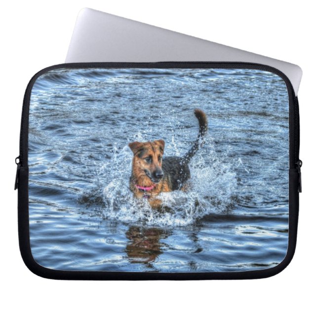 Dog-ontwerpen voor dichter- en dichter-liefhebbers laptop sleeve (Voorkant)