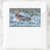 Dog-ontwerpen voor dichter- en dichter-liefhebbers rechthoekige sticker (Tas)