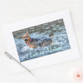 Dog-ontwerpen voor dichter- en dichter-liefhebbers rechthoekige sticker (Envelop)