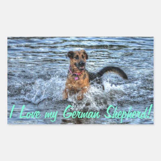 Dog-ontwerpen voor dichter- en dichter-liefhebbers rechthoekige sticker (Voorkant)