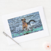 Dog-ontwerpen voor dichter- en dichter-liefhebbers rechthoekige sticker (Envelop)