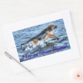 Dog-ontwerpen voor dichter- en dichter-liefhebbers rechthoekige sticker (Envelop)
