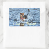 Dog-ontwerpen voor dichter- en dichter-liefhebbers rechthoekige sticker (Tas)