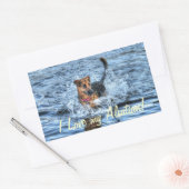 Dog-ontwerpen voor dichter- en dichter-liefhebbers rechthoekige sticker (Envelop)