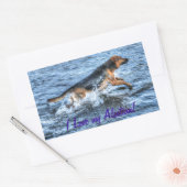 Dog-ontwerpen voor dichter- en dichter-liefhebbers rechthoekige sticker (Envelop)