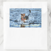 Dog-ontwerpen voor dichter- en dichter-liefhebbers rechthoekige sticker (Tas)