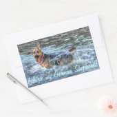 Dog-ontwerpen voor dichter- en dichter-liefhebbers rechthoekige sticker (Envelop)