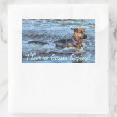 Dog-ontwerpen voor dichter- en dichter-liefhebbers rechthoekige sticker (Tas)