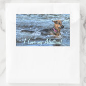 Dog-ontwerpen voor dichter- en dichter-liefhebbers rechthoekige sticker (Tas)