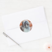 Dog-ontwerpen voor dichter- en dichter-liefhebbers ronde sticker (Envelop)