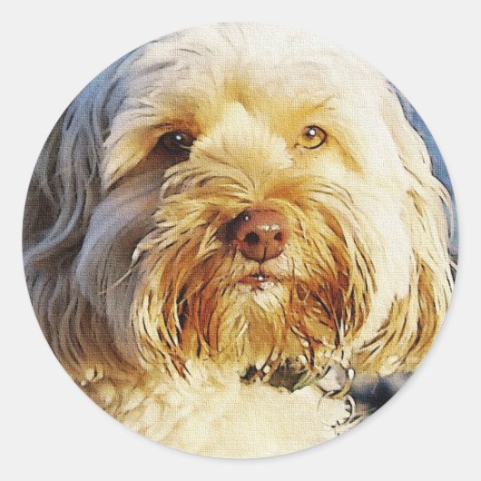 Dog-ontwerpen voor dichter- en dichter-liefhebbers ronde sticker (Voorkant)