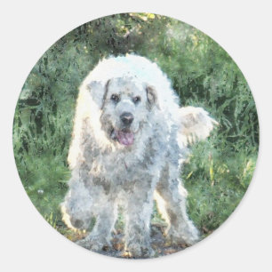 Dog-ontwerpen voor dichter- en dichter-liefhebbers ronde sticker