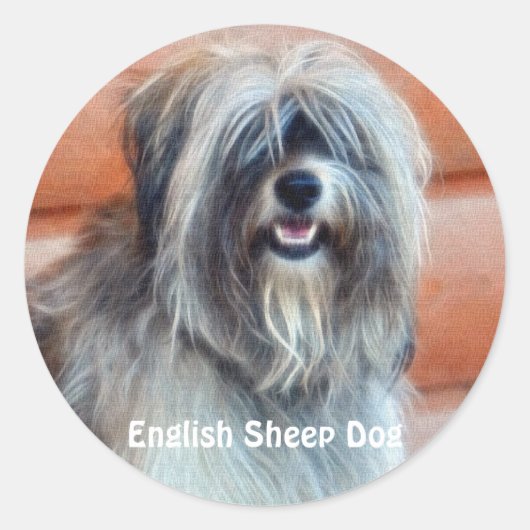 Dog-ontwerpen voor dichter- en dichter-liefhebbers ronde sticker (Voorkant)