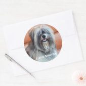 Dog-ontwerpen voor dichter- en dichter-liefhebbers ronde sticker (Envelop)