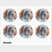 Dog-ontwerpen voor dichter- en dichter-liefhebbers ronde sticker (Vel)
