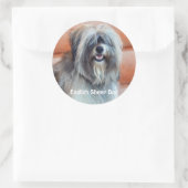Dog-ontwerpen voor dichter- en dichter-liefhebbers ronde sticker (Tas)