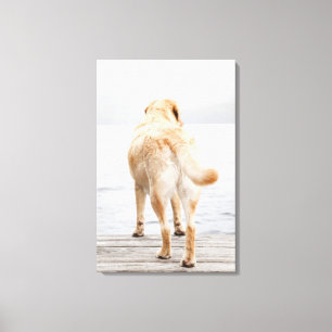 Dog op dok canvas afdruk