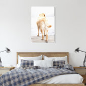 Dog op dok canvas afdruk (Insitu (Slaapkamer))