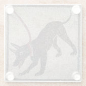 Dog op een as van Pompeii Glazen Onderzetter (Achterkant)