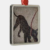 Dog op een as van Pompeii Metalen Ornament (Rechts)