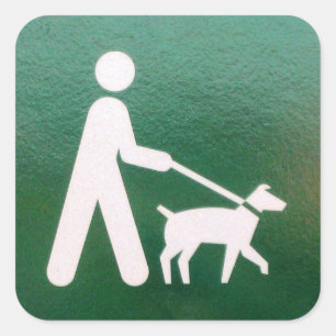 Dog op een oliepalk vierkante sticker