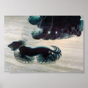 Dog op een Poster van de Leash