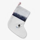 DOG OP EEN SNOWY PLAIN KLEINE KERSTSOK (Voorkant (Hangend))