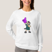 Dog op Football Sport T-shirt (Voorkant)