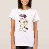 Dog op Football Sport T-shirt (Voorkant)