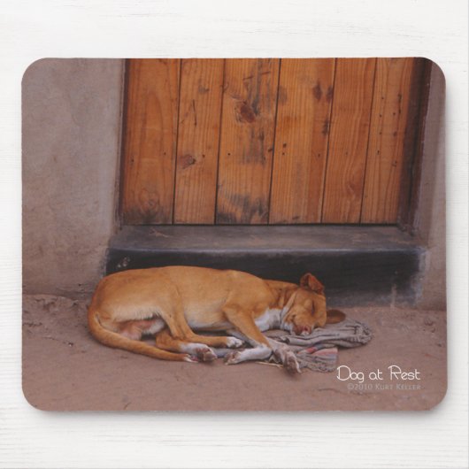 Dog op Rest Mousepad Muismat (Voorkant)