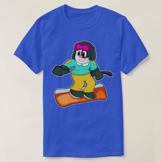 Dog op Snowboard Sports T-shirt (Design voorkant)