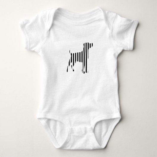 Dog op stripes t-shirt (Voorkant)