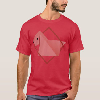 Dog origami-ontwerp t-shirt
