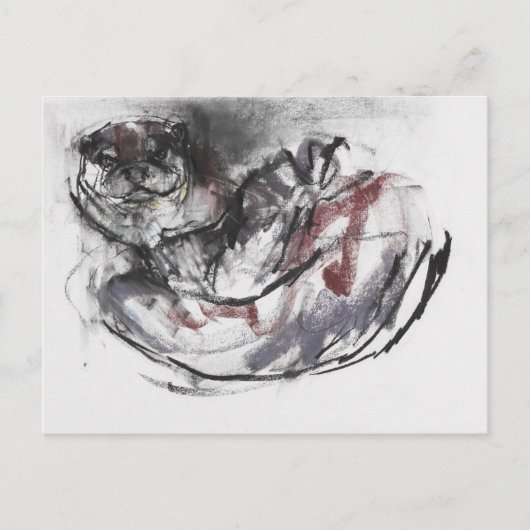 Dog Otter Briefkaart (Voorkant)