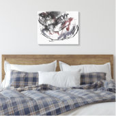 Dog Otter Canvas Afdruk (Insitu (Slaapkamer))